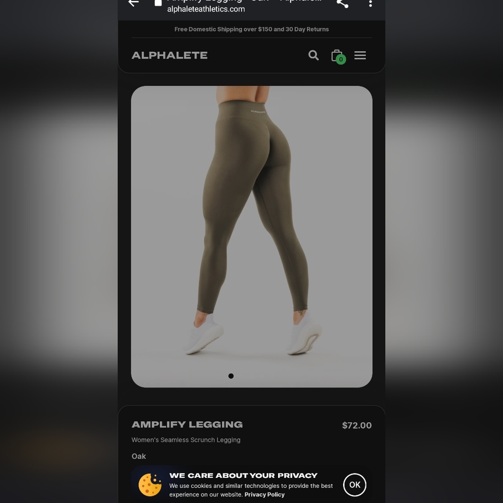 Alphelete Amplify leggings oak